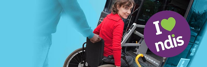 Lady on wheelchair loading into van